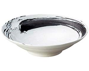 【まとめ買い10個書き割り品】和食器  ワ244-068 白玉粉引内黒毛はらい尺鉢【とり止める/返品不可】【勝手もと館】
