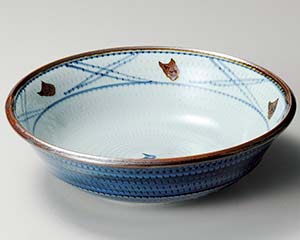【まとめ買い10個仕掛ける品】和食器  ネ248-098 呉須巻錆点9.0鉢【とり止める/返品不可】【御厨子所館】