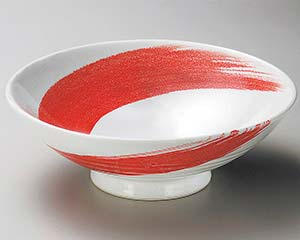 【まとめ買い10個セット品】和食器 ア259-178 赤刷毛8.0盛鉢【キャンセル/返品不可】【厨房館】