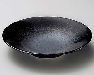 【まとめ買い10個セット品】和食器 カ259-198 黒真珠輪二重8寸浅鉢【キャンセル/返品不可】【厨房館】