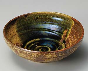 和食器 ネ254-047 黄灰釉6寸大鉢