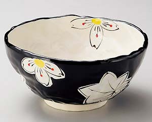 【まとめ買い10個セット品】和食器 ツ262-028 黒釉春秋大鉢(土物)【キャンセル/返品不可】【厨房館】
