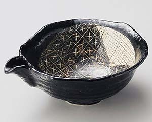 【まとめ買い10個セット品】和食器 ミ260-088 黒織部片口盛鉢【キャンセル/返品不可】【厨房館】