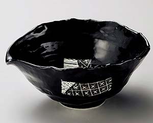 【まとめ買い10個セット品】和食器 オ262-168 黒織部片口深鉢【キャンセル/返品不可】【厨房館】
