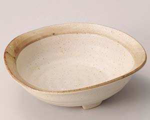 【まとめ買い10個セット品】和食器 カ266-128 砂うのふ渕茶三ツ足変形小鉢【キャンセル/返品不可】【厨房館】