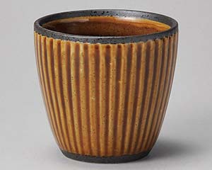 【まとめ買い10個仕かける品】和食器  ミ279-078 アメ釉ソギカップ【取りやめる/返品不可】【勝手もと館】 その他-食器-食器・カトラリー・グラス