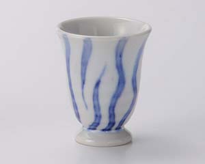 【まとめ買い10個セット品】和食器 ミ287-478 染付流し食前酒【キャンセル/返品不可】【厨房館】