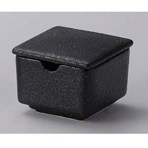 【まとめ買い10個セット品】和食器 コ298-028 黒びぜんからし入れ【キャンセル/返品不可】【厨房館】