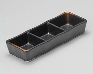 【まとめ買い10個セット品】和食器 ト301-148 焼締三品皿(小)【キャンセル/返品不可】【厨房館】
