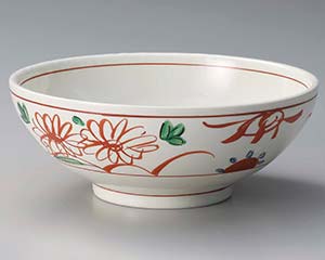 【まとめ買い10個セット品】和食器 ヤ326-168 粉引釉古代赤絵さぬき丼【キャンセル/返品不可】【厨房館】
