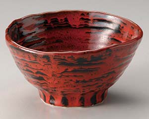 【まとめ買い10個セット品】和食器 ト332-028 赤柚子 三ッ押4.5丼【キャンセル/返品不可】【厨房館】