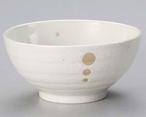 【まとめ買い10個セット品】和食器 ヤ327-308 ドット白マットさぬき丼【キャンセル/返品不可】【厨房館】