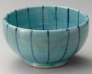 【まとめ買い10個セット品】和食器 テ322-318 トルコ青十草5.5釜上丼【キャンセル/返品不可】【厨房館】