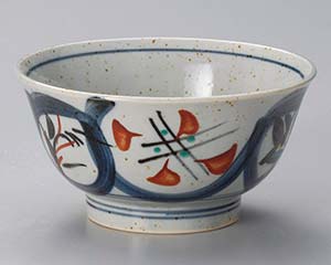 【まとめ買い10個セット品】和食器 テ331-318 益子赤丸紋5.5深口丼【キャンセル/返品不可】【厨房館】