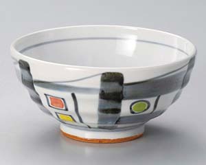 【まとめ買い10個セット品】和食器 ユ331-258 粉引格子5.8丼【キャンセル/返品不可】【厨房館】