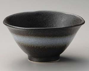 【まとめ買い10個セット品】和食器 ロ330-208 白吹黒水晶5.0丼【キャンセル/返品不可】【厨房館】