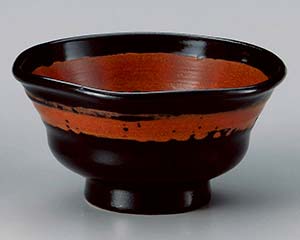 【まとめ買い10個セット品】和食器 ト334-248 柚子黒赤ハケ4.5丼【キャンセル/返品不可】【厨房館】｜業務用厨房機器の飲食店厨房館