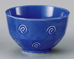 【まとめ買い10個セット品】和食器 ユ341-068 青ビードロ面取5.0深丼【キャンセル/返品不可】【厨房館】｜業務用厨房機器の飲食店厨房館