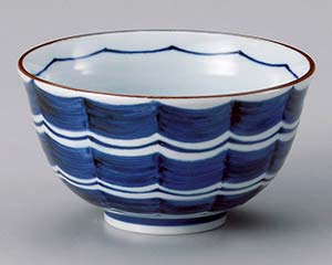 【まとめ買い10個セット品】和食器 カ337-078 縞波ぶっかけ丼【キャンセル/返品不可】【厨房館】