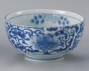 【まとめ買い10個セット品】和食器 ヤ337-268 藍染唐草お好み丼 大【キャンセル/返品不可】【厨房館】