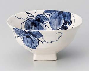【まとめ買い10個仕掛ける品】和食器  ミ363-088 手描き絵海門ぶどう今めかしい茶碗【とり止める/返品不可】【御厨子所館】