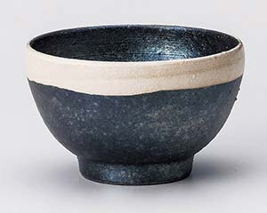 【まとめ買い10個セット品】和食器 メ363-408 黒窯変掛け分け飯碗【キャンセル/返品不可】【厨房館】