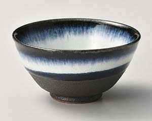 【まとめ買い10個セット品】和食器 イ364-068 ゴス流し貫入 茶碗(大)【キャンセル/返品不可】【厨房館】