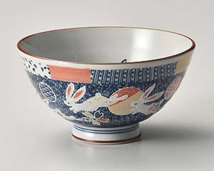 【まとめ買い10個セット品】和食器 イ367-178 花ゆめうさぎ大平【キャンセル/返品不可】【厨房館】