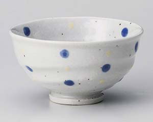 【まとめ買い10個セット品】和食器 テ372-148 紺水玉手造茶碗【キャンセル/返品不可】【厨房館】