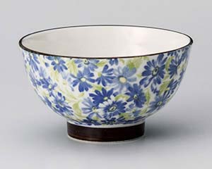 【まとめ買い10個セット品】和食器 ユ372-278 マーガレットブルー茶碗【キャンセル/返品不可】【厨房館】|業務用厨房機器の飲食店厨房館