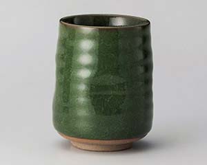 【まとめ買い10個セット品】和食器 テ376-048 緑亀甲だるま寿司湯呑【キャンセル/返品不可】【厨房館】