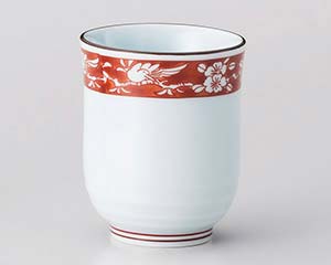 【まとめ買い10個セット品】和食器 ウ377-238 赤濃花鳥長湯呑【キャンセル/返品不可】【厨房館】｜業務用厨房機器の飲食店厨房館