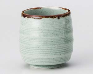 【まとめ買い10個セット品】和食器 ト384-108 口サビ深緑タル湯呑【キャンセル/返品不可】【厨房館】
