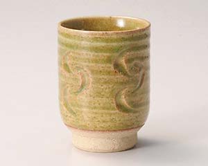 【まとめ買い10個セット品】和食器 テ377-338 ヒワ釉堀湯呑(大)【キャンセル/返品不可】【厨房館】 15,961円