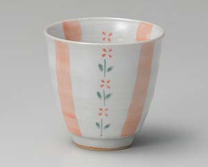 【まとめ買い10個セット品】和食器 ア386-108 花十草湯呑赤【キャンセル/返品不可】【厨房館】｜業務用厨房機器の飲食店厨房館