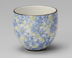 【まとめ買い10個セット品】和食器 ユ385-338 マーガレットブルー湯呑【キャンセル/返品不可】【厨房館】