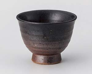 【まとめ買い10個セット品】和食器 ユ389-128 備前黒吹高台煎茶【キャンセル/返品不可】【厨房館】