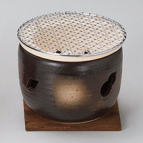 【まとめ買い10個仕掛ける品】和食器  ス416-108 伊勢コンロ丸5号(金網・一枚板付)【とり止める/返品不可】【御厨子所館】