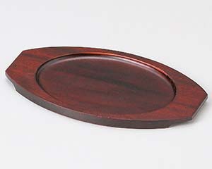 【まとめ買い10個セット品】和食器 ワ417-318 木受台楕円型(大)C-10B【キャンセル/返品不可】【厨房館】