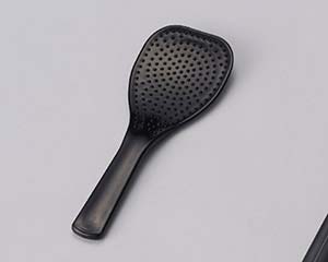【まとめ買い10個セット品】和食器 エ413-378 [P.P]エンボスしゃもじ黒[洗]【キャンセル/返品不可】【厨房館】