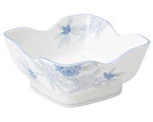 【まとめ買い10個仕かける品】和食器  ト477-188 しゃくなげ 花角刺身鉢【取りやめる/返品不可】【勝手もと館】 皿・プレート-食器・カトラリー・グラス-キッチン用品・食器・調理器具