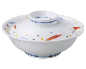 【まとめ買い10個セット品】和食器 オ478-058 はなやぎ 蓋付煮物碗(組)【キャンセル/返品不可】【厨房館】