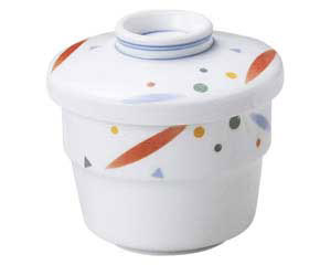 【まとめ買い10個セット品】和食器 オ478-128 はなやぎ 段付むし碗【キャンセル/返品不可】【厨房館】