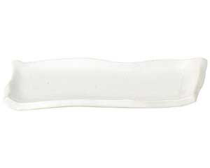 【まとめ買い10個セット品】和食器 ミ136-108 手造りモダン粉引(土物)モダンカット9.0長皿【キャンセル/返品不可】【厨房館】