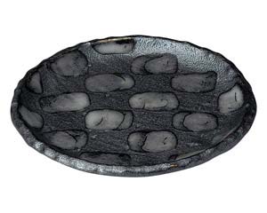 【まとめ買い10個セット品】和食器 ロ430-018 黒市松 4.0丸皿【キャンセル/返品不可】【厨房館】