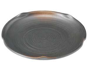 【まとめ買い10個セット品】和食器 ト440-188 焼締 梅型天ぷら皿【キャンセル/返品不可】【厨房館】