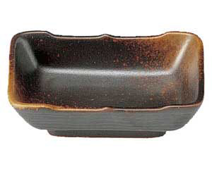 【まとめ買い10個仕掛ける品】和食器  ト440-378 焼締 長角小皿【取りやめる/返品不可】【勝手もと館】