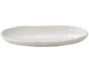 【まとめ買い10個セット品】和食器 ミ452-368 粉引石目 長皿(大)【キャンセル/返品不可】【厨房館】