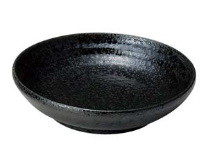 【まとめ買い10個仕掛ける品】和食器  ミ484-608 ゆらり黒たま物 3.3寸深皿【取りやめる/返品不可】【勝手もと館】