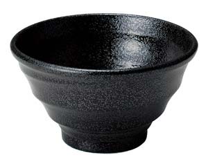 【まとめ買い10個セット品】和食器 ミ484-648 ゆらり黒結晶 4.5ライス丼【キャンセル/返品不可】【厨房館】